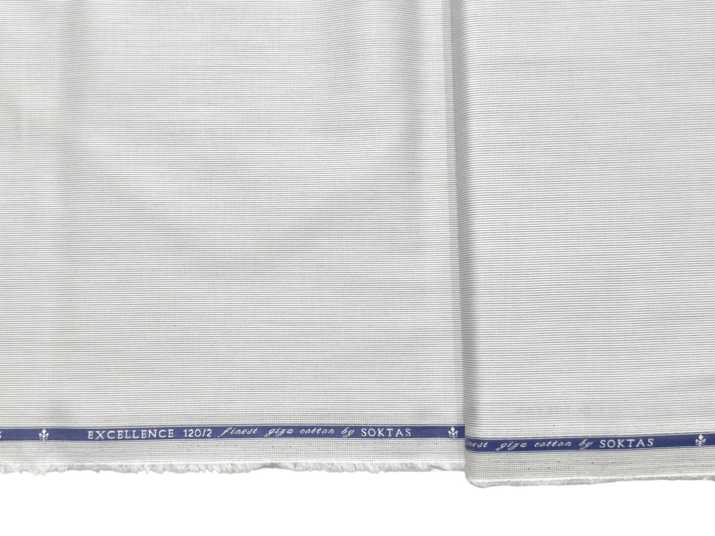 Giza House By Soktas 120/2 Finest Giza Cotton Shirting Fabric (Light Grey, Microstripe)