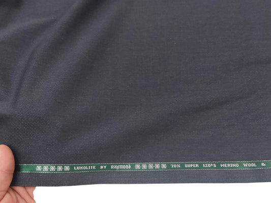 Raymond Luxolite 70% Wool Super 120s Suiting Fabric (Grey , Patterned)