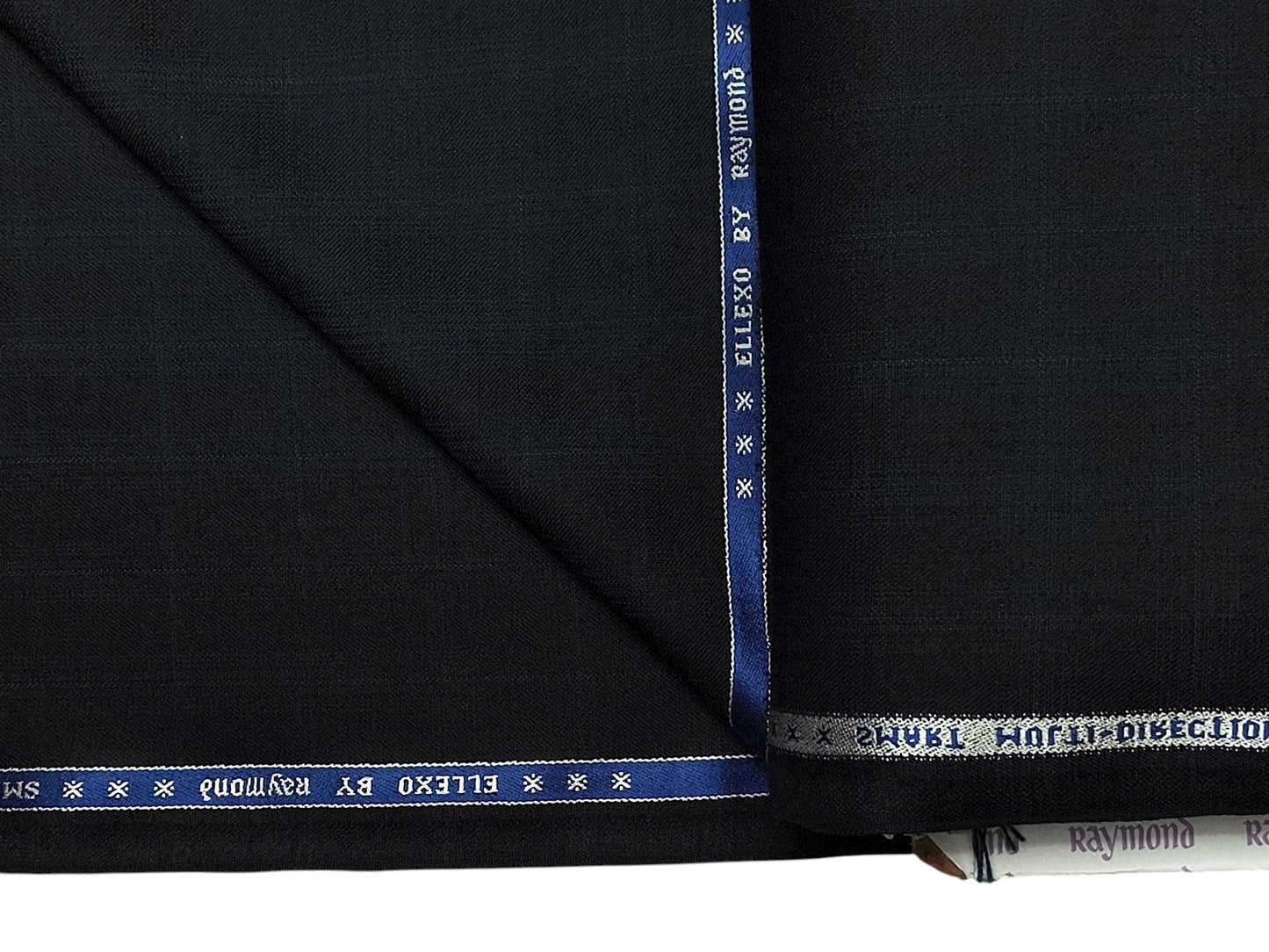 Raymond Ellexo Premium Wool Blended Suiting Fabric (Black Checks)