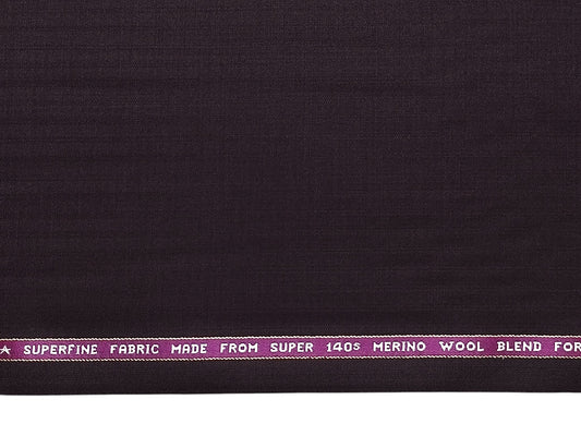 Raymond Primafino 55% Wool Super 140s Suiting Fabric (Wine, Striped)