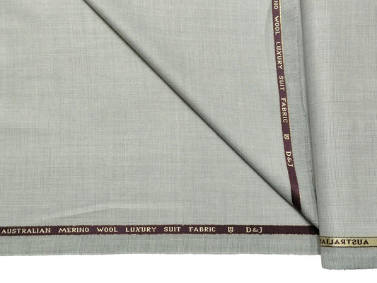 D&J Italy Super 100s Australian Merino wool Suiting Fabric (Light Beige, Self Checks)