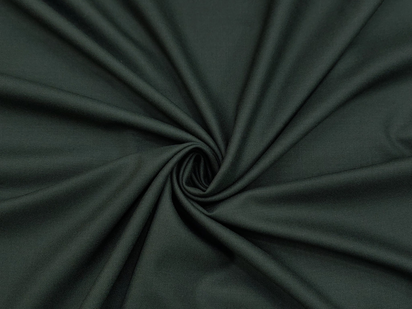 Raymond Sapphire Merino Wool Blended Suiting Fabric (Bottle Green, Plain Weave)