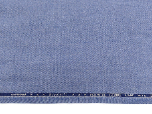 Raymond Royalsoft 100% Wool Jacketing Suiting Fabric (Sky Blue, Tweed)