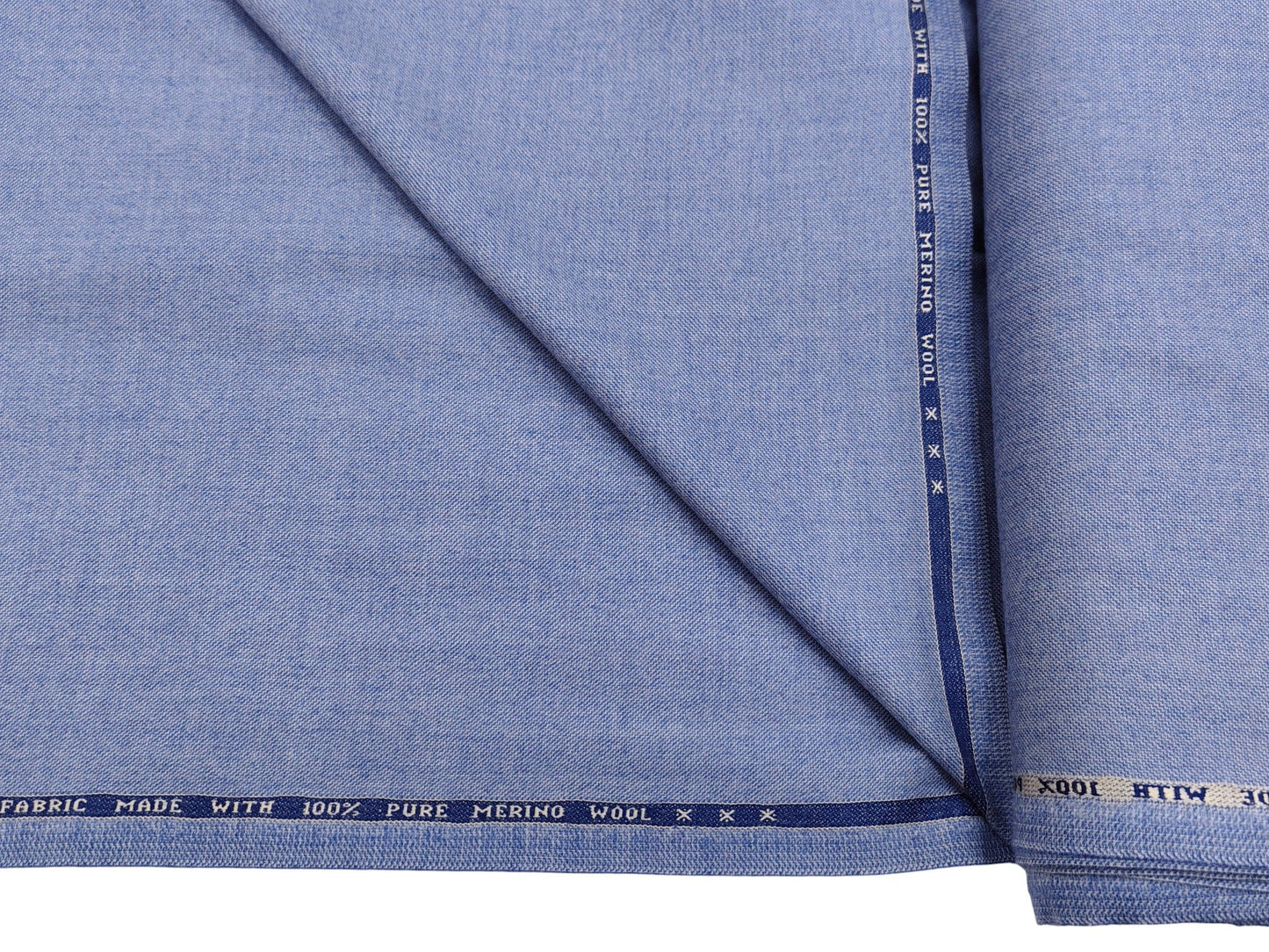 Raymond Royalsoft 100% Wool Jacketing Suiting Fabric (Sky Blue, Tweed)