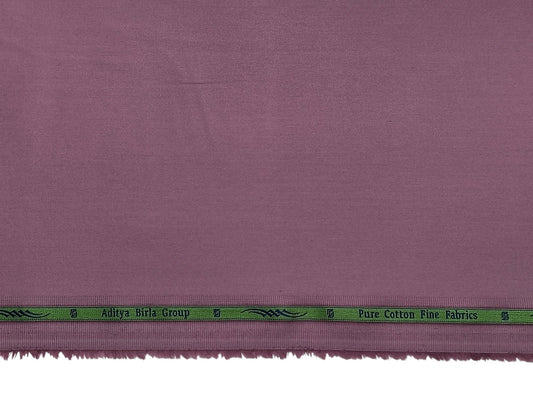 Grasim by Aditya Birla Group 100% Pure Cotton Premium Shirting Fabric (Lavender, Plain)
