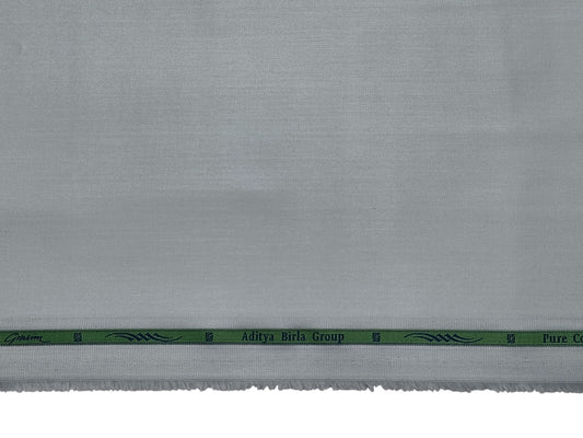 Grasim by Aditya Birla Group 100% Pure Cotton Premium Shirting Fabric (Light Grey, Plain)