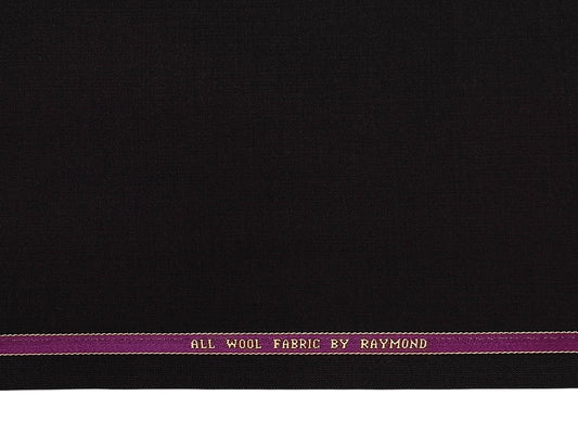 Raymond 100% Wool Premium Suiting Fabric (Dark Brown, Silent Stripes)