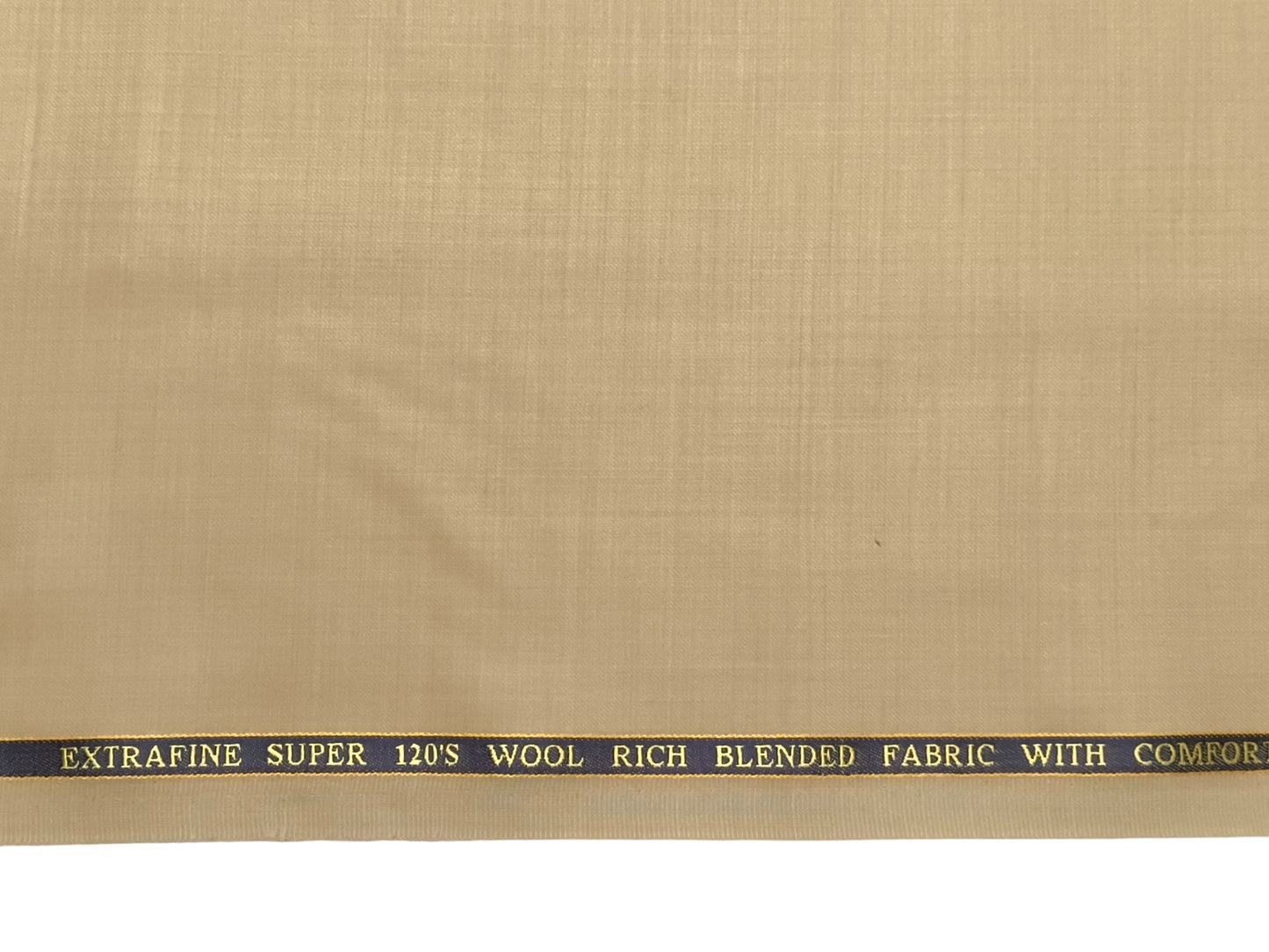 Georgia Gullini Italy Super 120s Merino Wool Blend Suiting Fabric (Beige, Plain)