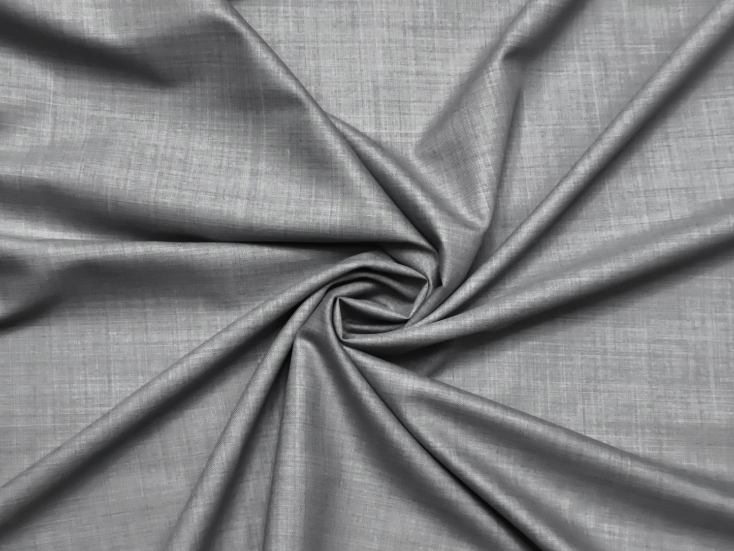 Georgia Gullini Italy Super 180s Merino Wool Blend Suiting Fabric (Light Grey, Self Design)