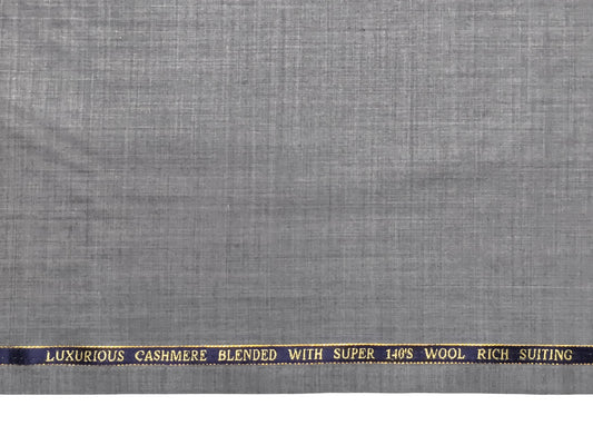 Georgia Gullini Italy Super 140s Merino Wool Blend Suiting Fabric (Light Grey Plain)