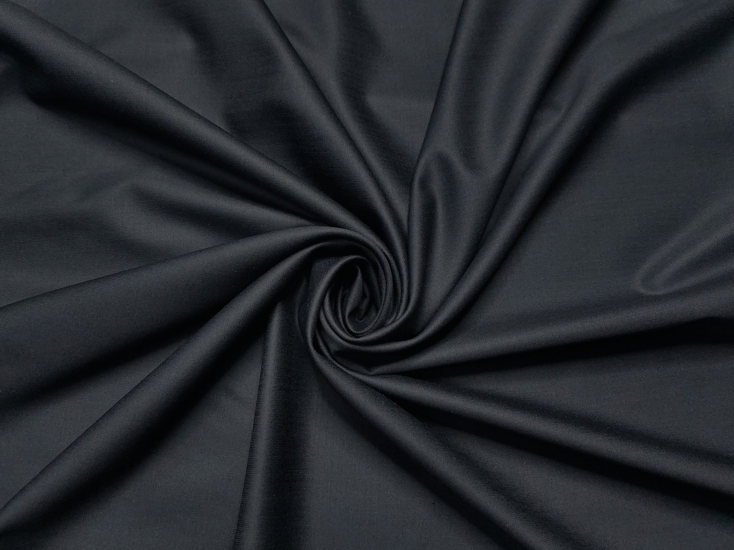 Georgia Gullini Italy Super 160s Merino Wool Blend Suiting Fabric (Deep Blueish Grey, Plain )