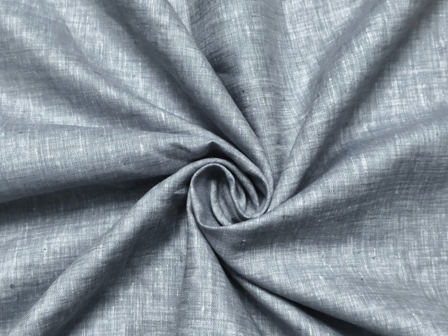 Italian 100% Linen 60 LEA Shirting Fabric (Light Grey, Plain)