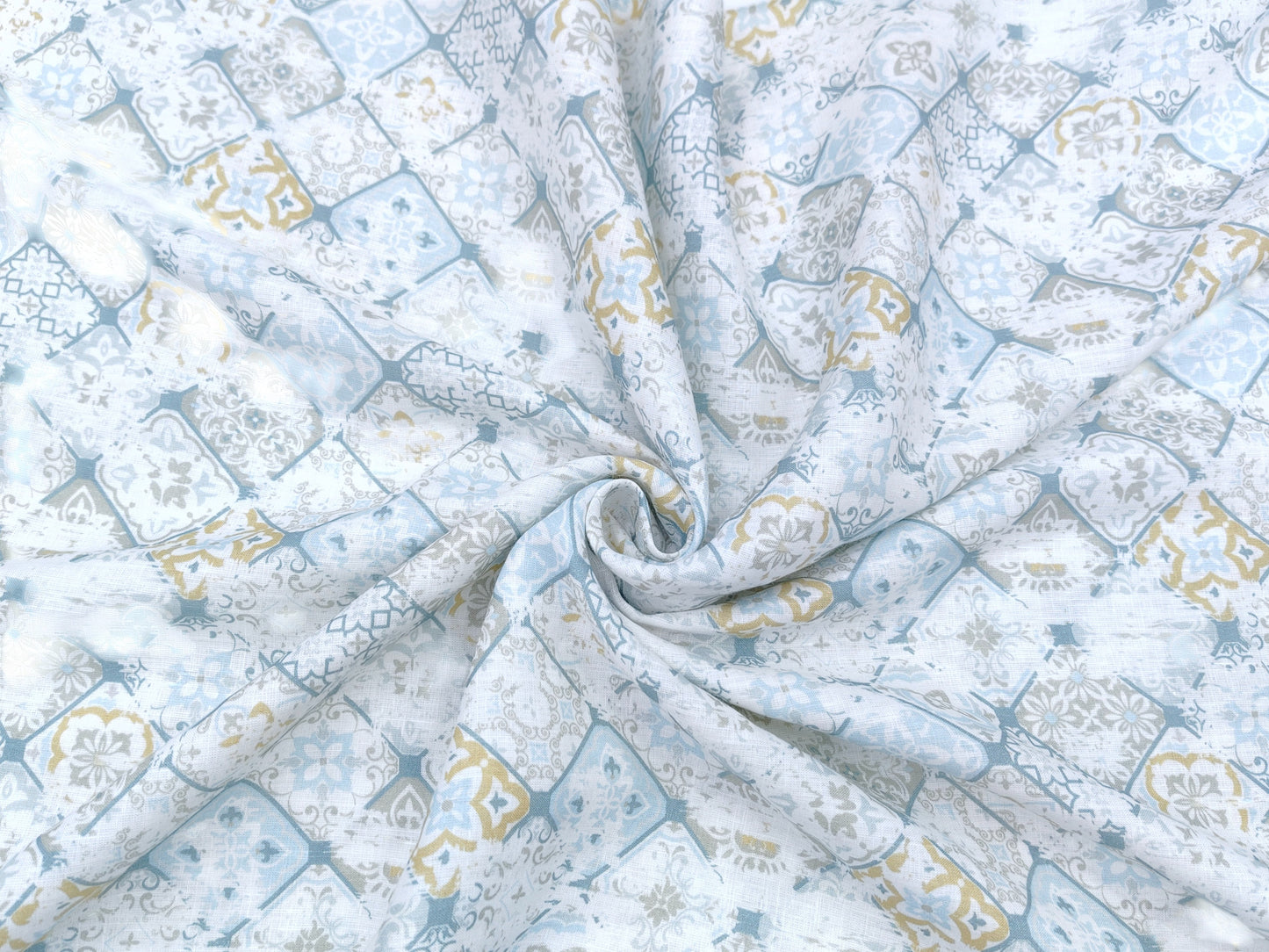 Italian Luxury Collection 100% Pure Linen 70 Lea Shirting Fabric (Multicolour, Printed)