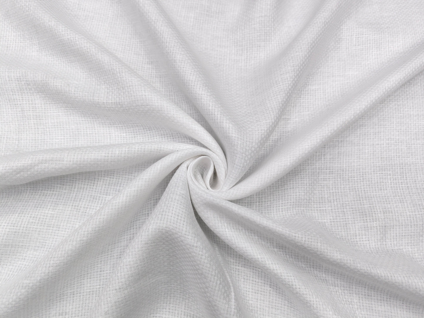 Italian Luxury Collection 100% Pure Linen 70 Lea Shirting Fabric (White Dobby Design)