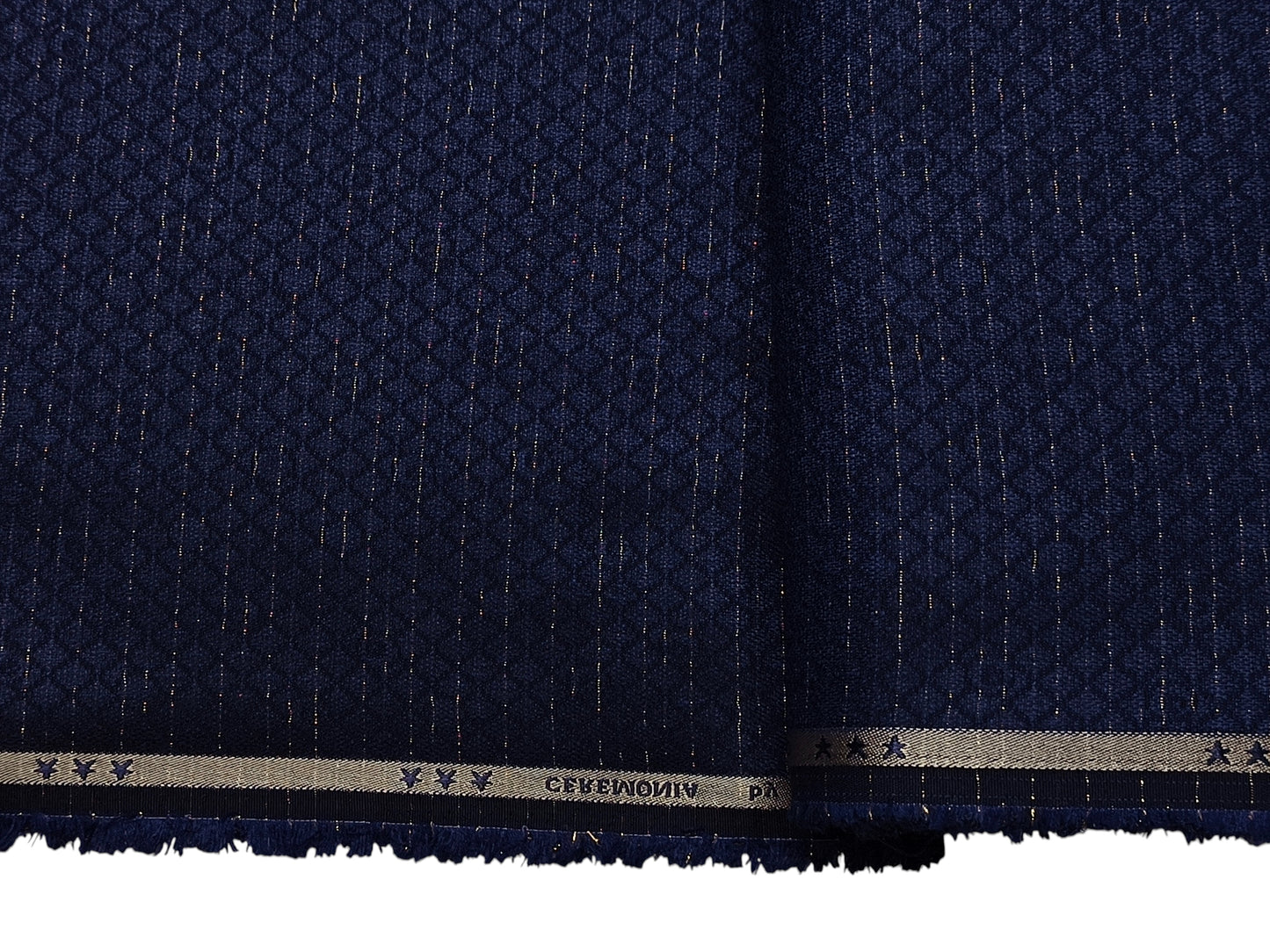 Raymond Ceremonia Designer Premium Suiting Fabric (Navy Blue, Designer)