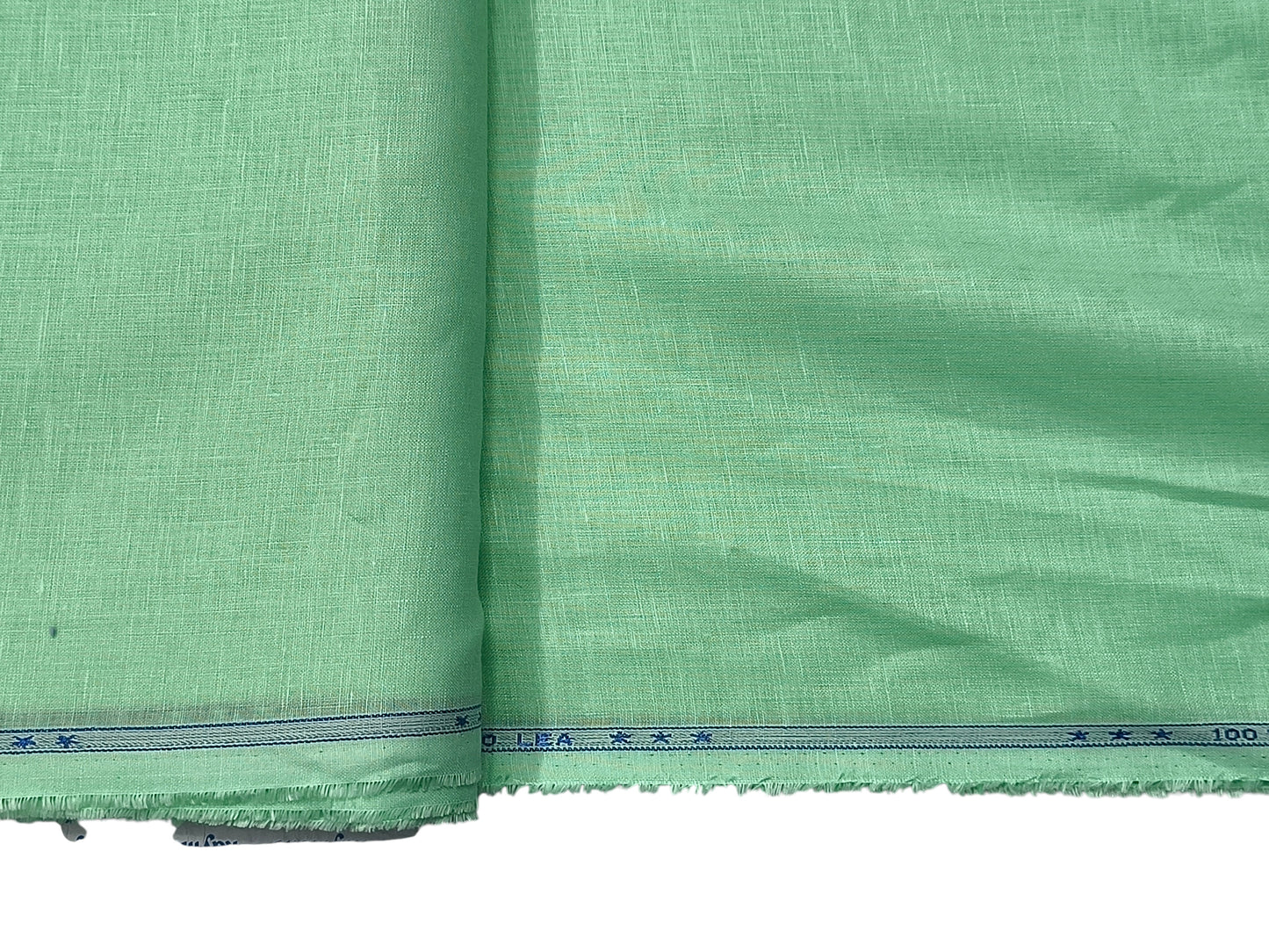 100% Pure European Linen 60 LEA Shirting Fabric (Mint Green, Plain)