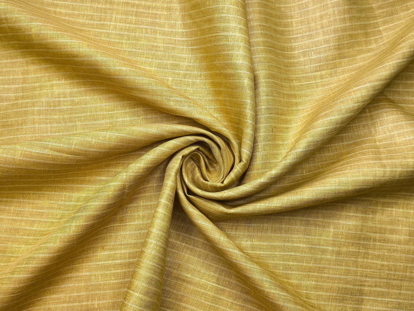 Murano Di Italia Italian Luxury Collection 100% Pure Linen 70 Lea Shirting Fabric (Yellow , Stripes)