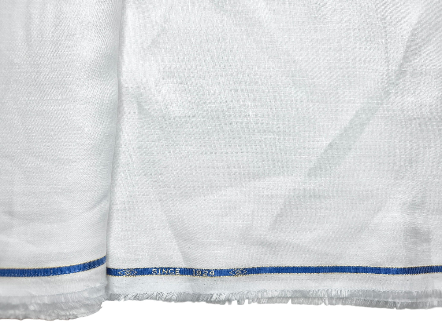 OCM 100% Pure Irish Linen 60Lea Shirting Fabric (White, Plain)
