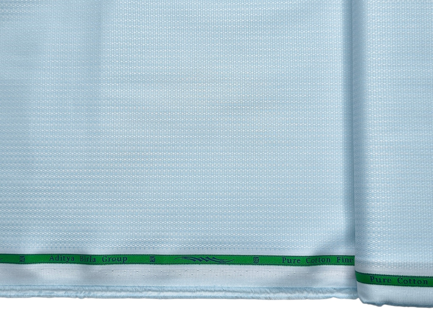 Grasim By Aditya Birla Group 100% Pure Cotton Shirting Fabric (Sky Blue, Patterned)