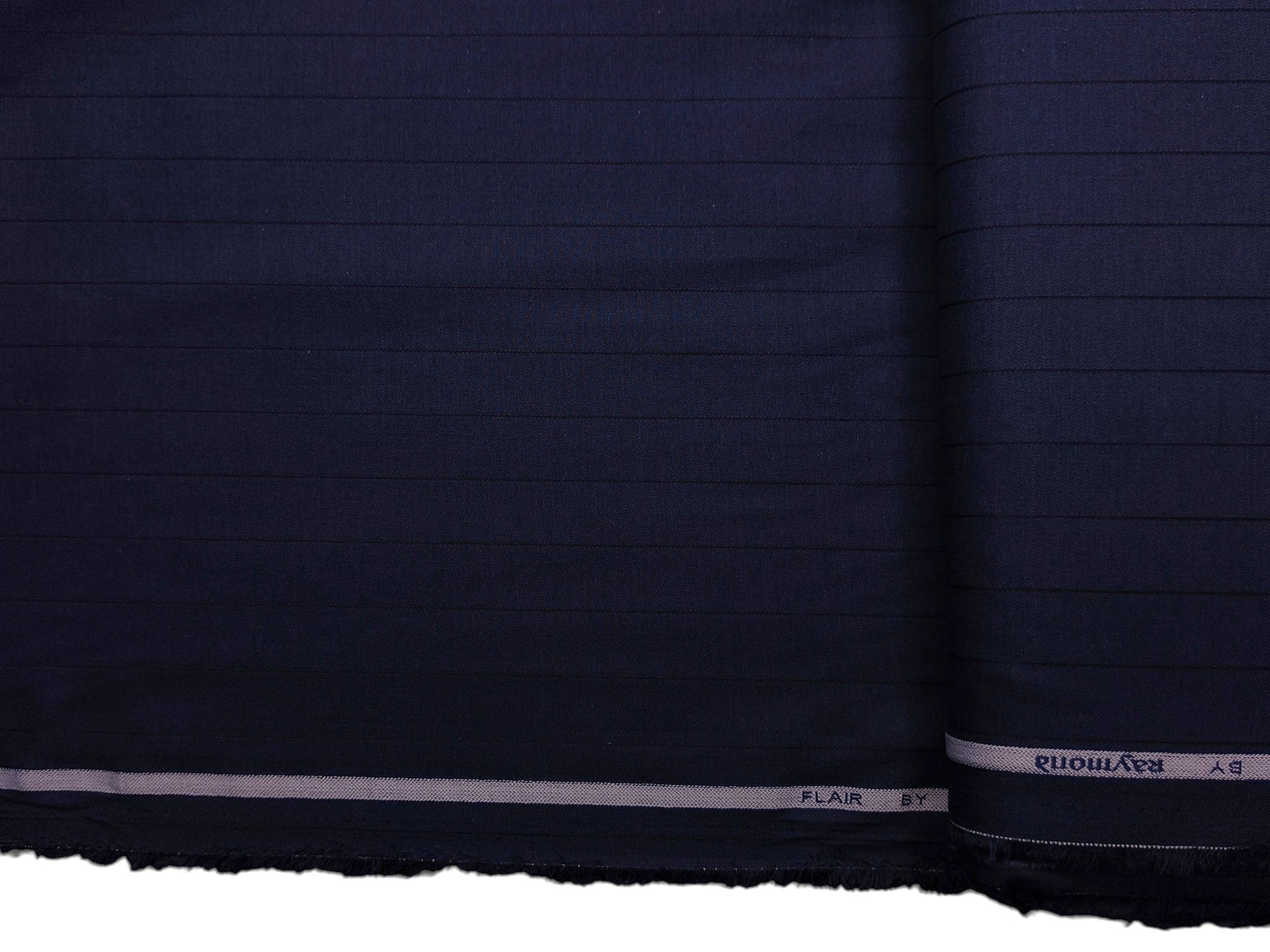 Raymond Cotton Bamboo Blended Premium Shirting Fabric (Navy Blue, Pinstripes)