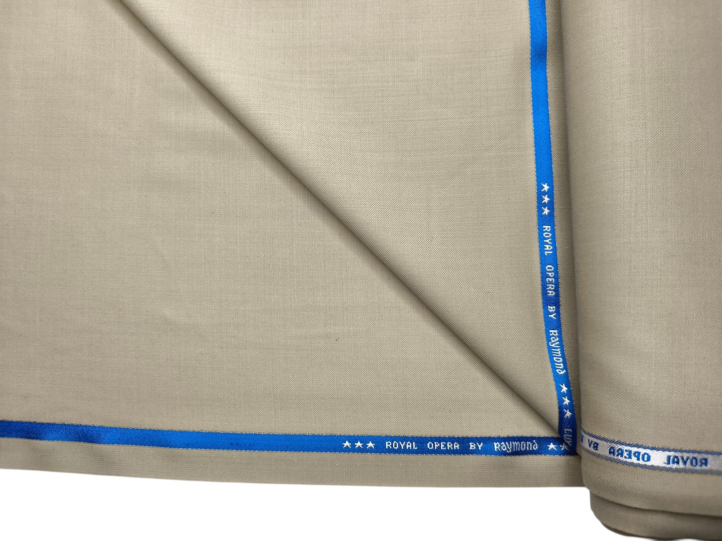 Raymond Royal Opera 70% Wool Super 120s Suiting Fabric (Light Beige, Plain)