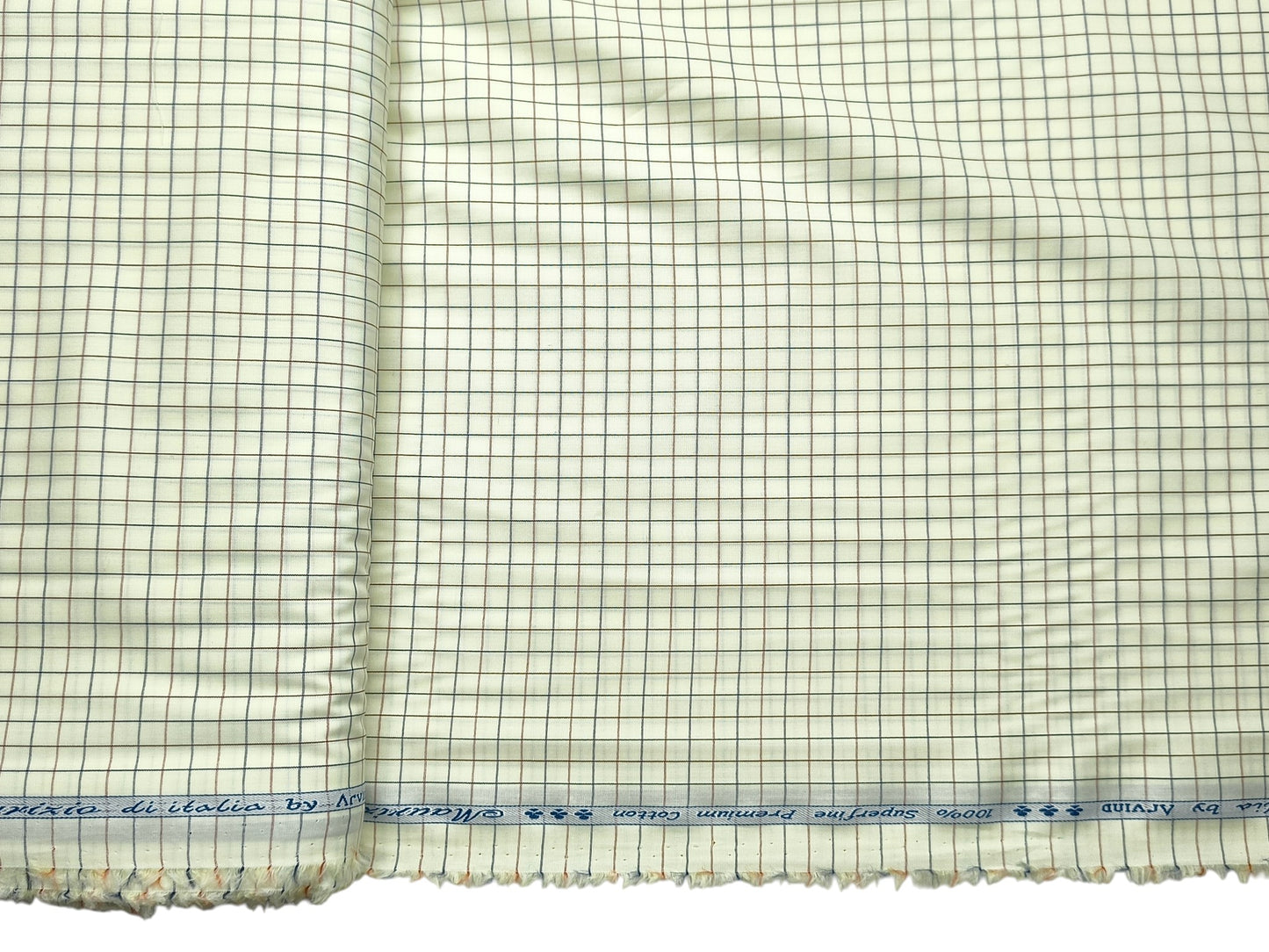 Arvind 100% Superfine Premium Cotton Shirting Fabric (Yellow, Checks)