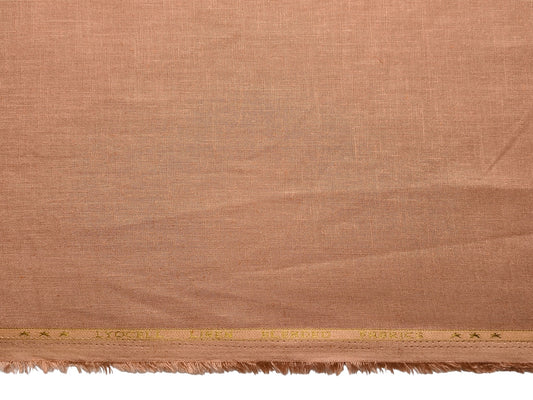Premium Linen Lyocell Blended Shirting Fabric (Pastel Peach, Plain)