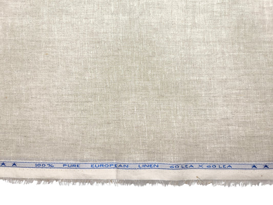 100% Pure Linen 60 LEA Shirting Fabric (Natural, Plain)