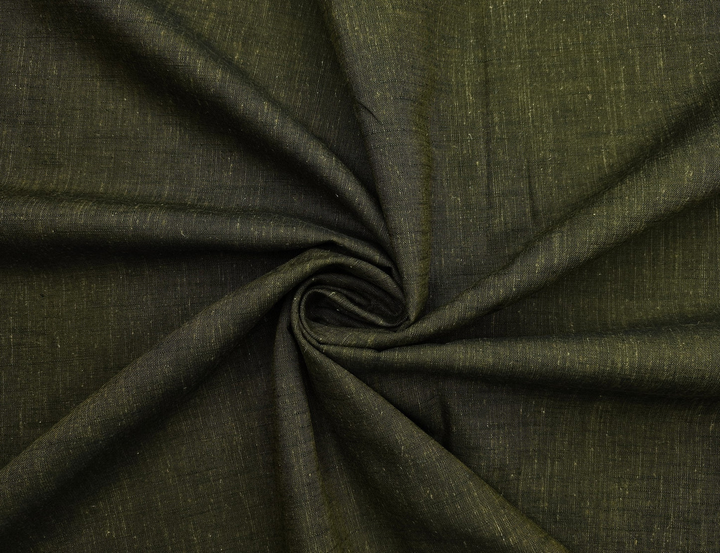 Bombay Rayon Linen Tencel Blended Shirting Fabric (Dark Green, Plain)