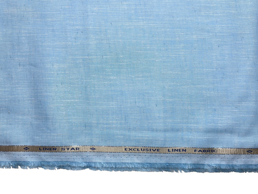 Bombay Rayon Linen Tencel Blended Shirting Fabric (Sky Blue, Plain)