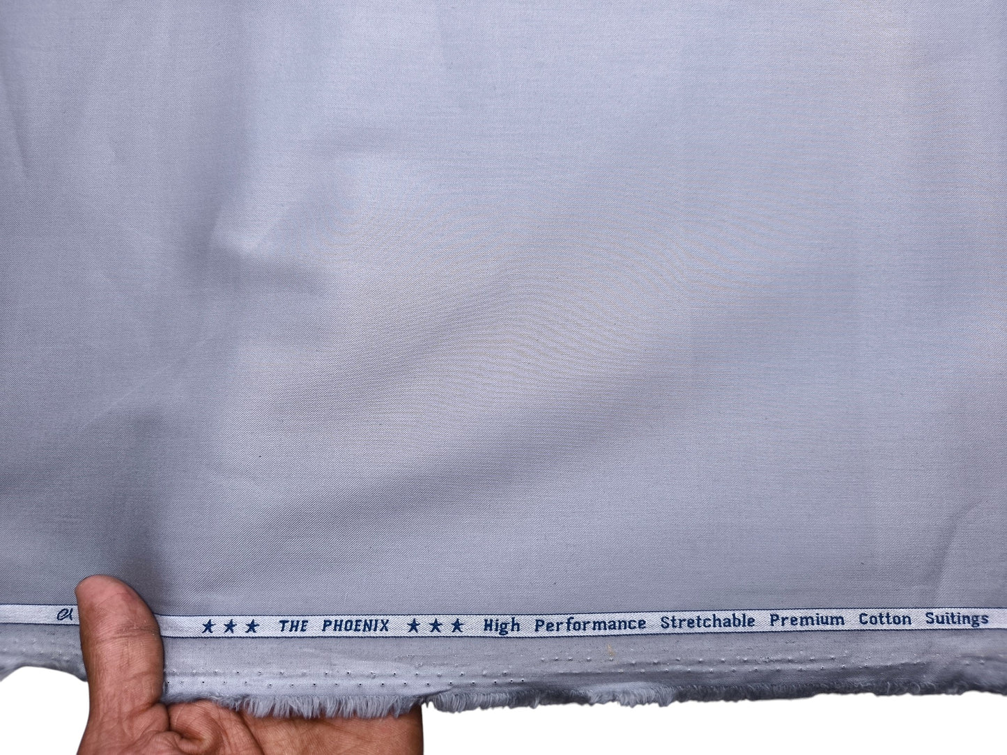Arvind The Pheonix 100% Pure Cotton Premium Suiting Fabric (Light Grey, Plain)