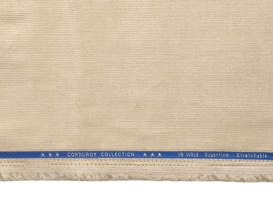 Arvind Corduroy Collection Stretchable Cotton Corduroy Suiting Fabric (Beige, Corduroy)