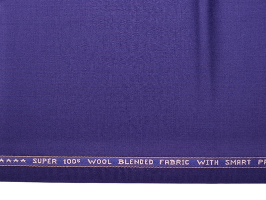 Raymond Vitafeel Exotic 52% Wool Super 100s Merino Wool Blend Suiting Fabric (Royal Blue, Plain)