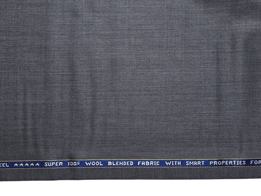Raymond Vitafeel Exotic 52% Wool Super 100s Merino Wool Blend Suiting Fabric (Classic Grey, Plain)