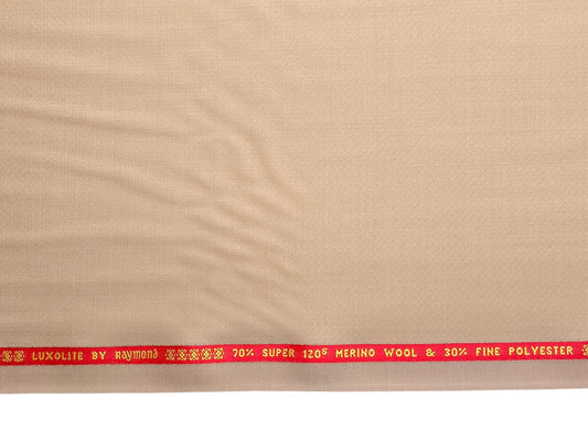 Raymond Luxolite 70% Wool Super 120s Suiting Fabric (Fawn, Patterned)
