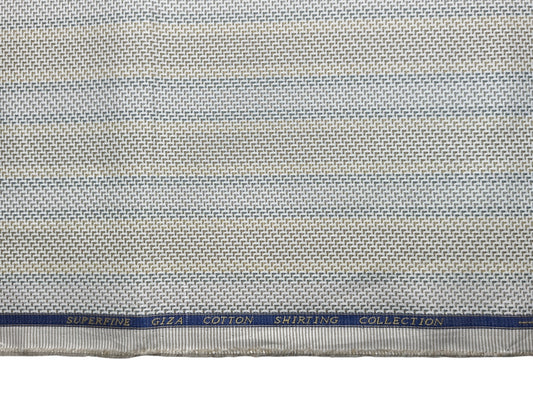 Solino 100% Premium Giza Cotton Shirting Fabric (Vibrant , Stripes)