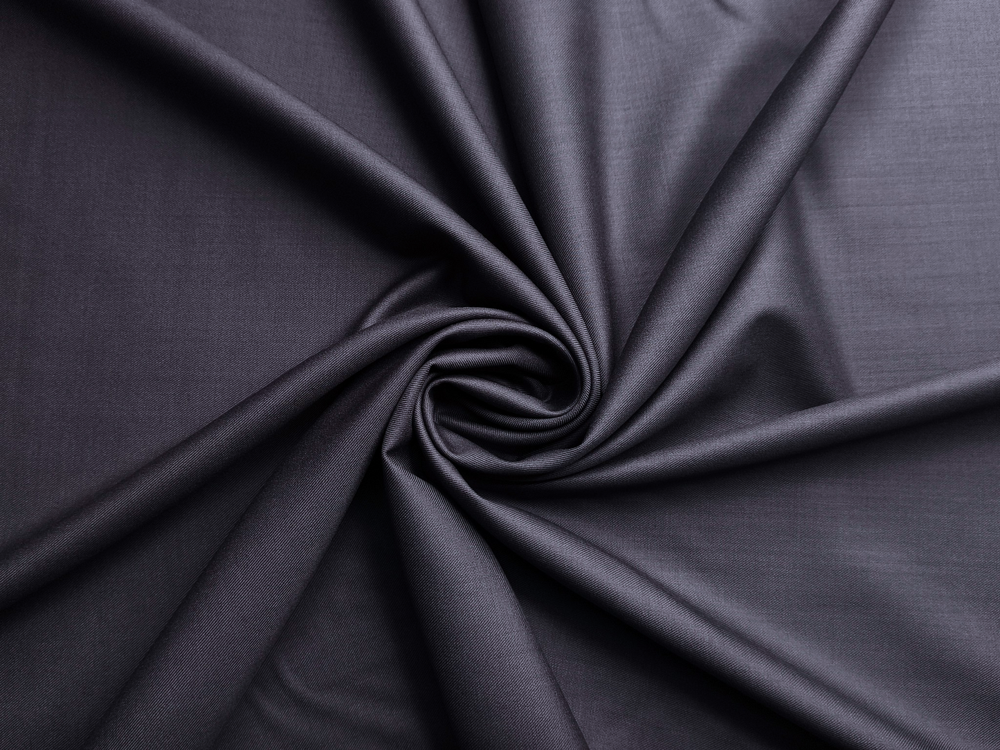Georgia Gullini Italy Super 160s Wool Blended Premium Suiting Fabric (Steel Grey, Plain)