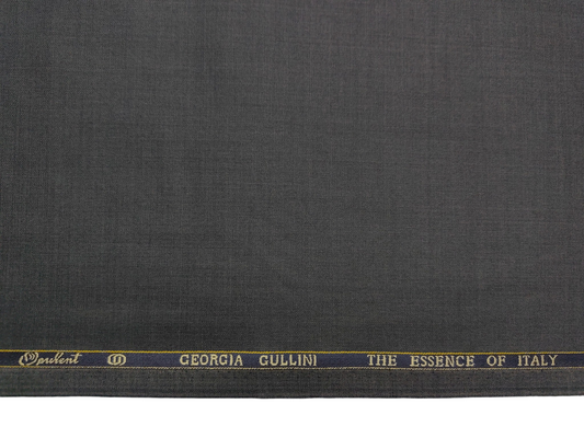 Georgia Gullini Italy Super 130s Merino Wool Blended Suiting Fabric (Charcoal Grey, Plain)