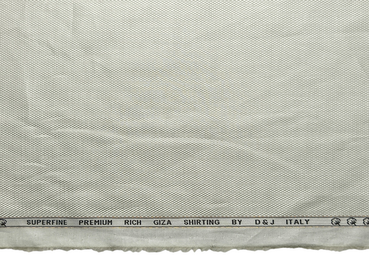 D&J Italy 100% Superfine Premium Giza Cotton Shirting Fabric (Pista, Dobby Design)