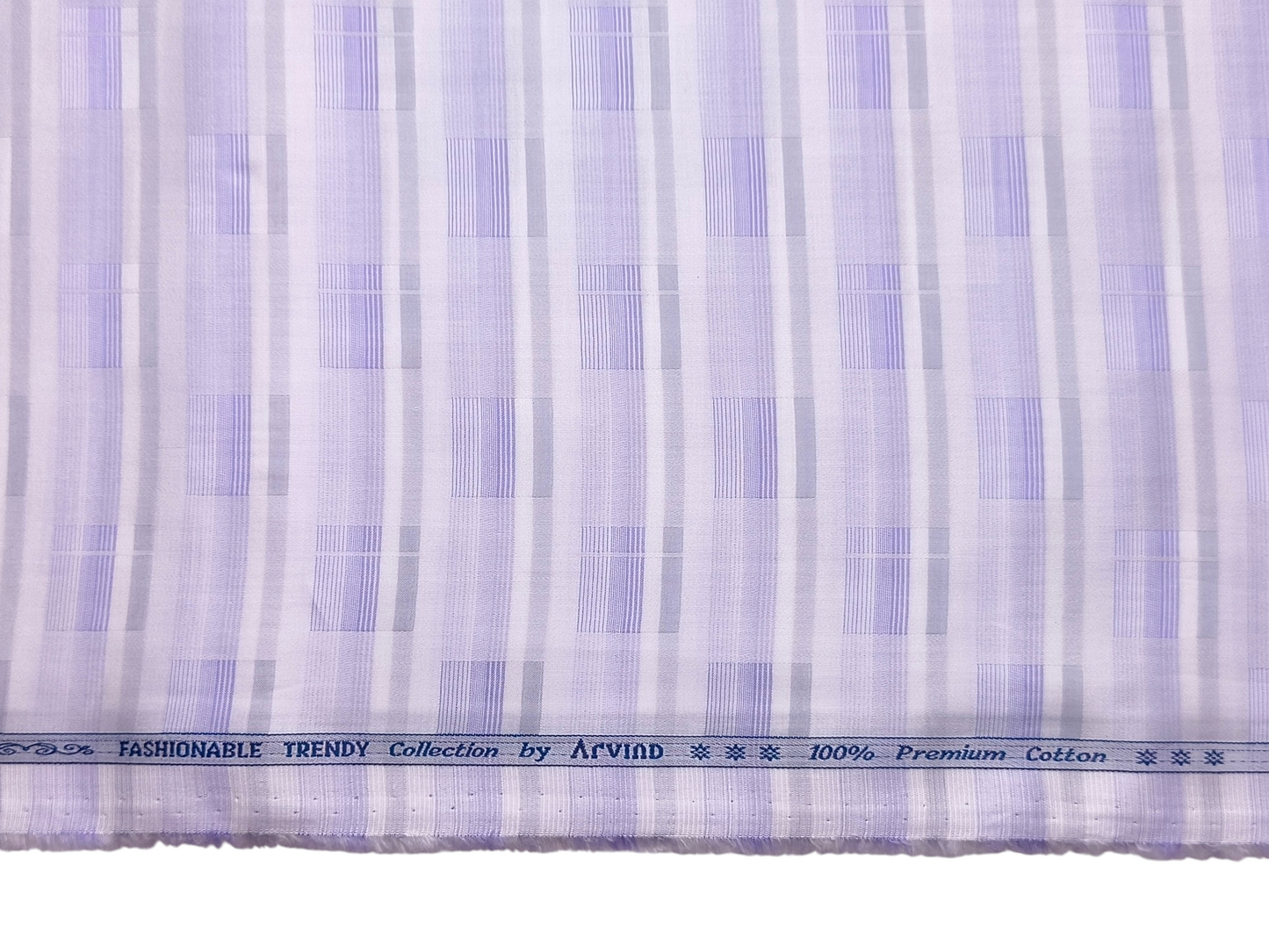 Arvind Fashionable Trendy Collection 100% Premium Cotton Shirting Fabric (Violet, Patterned )