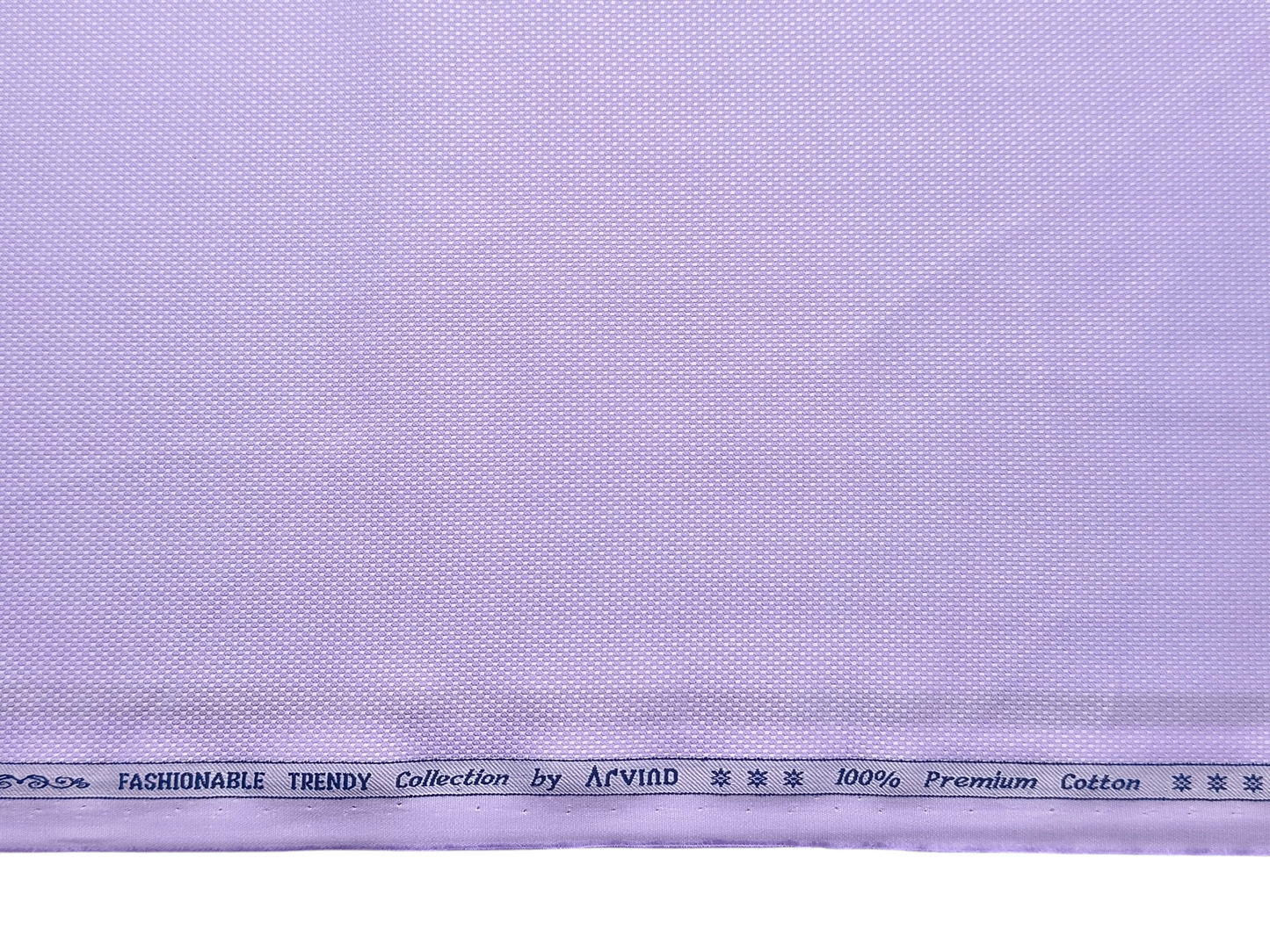Arvind Fashionable Trendy Collection 100% Premium Cotton Shirting Fabric (Light Purple, Dobby Design)