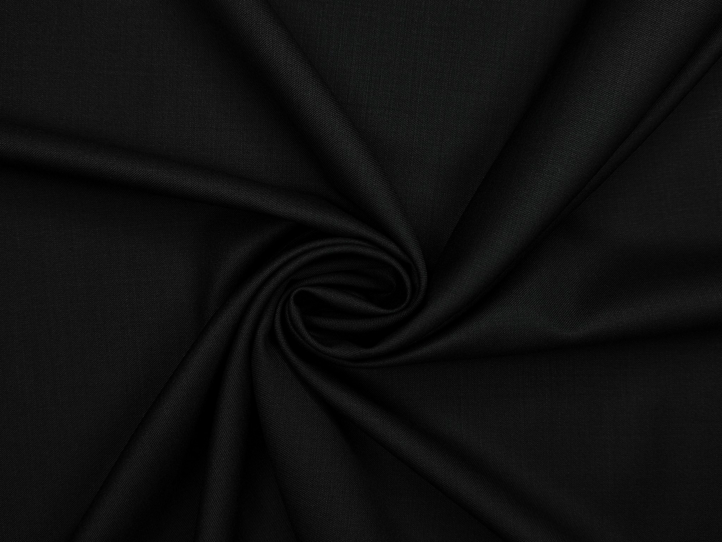 Georgia Gullini Italy 45% Wool Super 110s Merino Wool Blended Suiting Fabric (Black, Plain)
