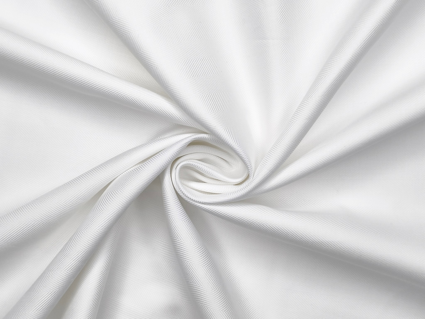 Canetti Italy 100% Cotton Premium Shirting Fabric (White, Herringbone)