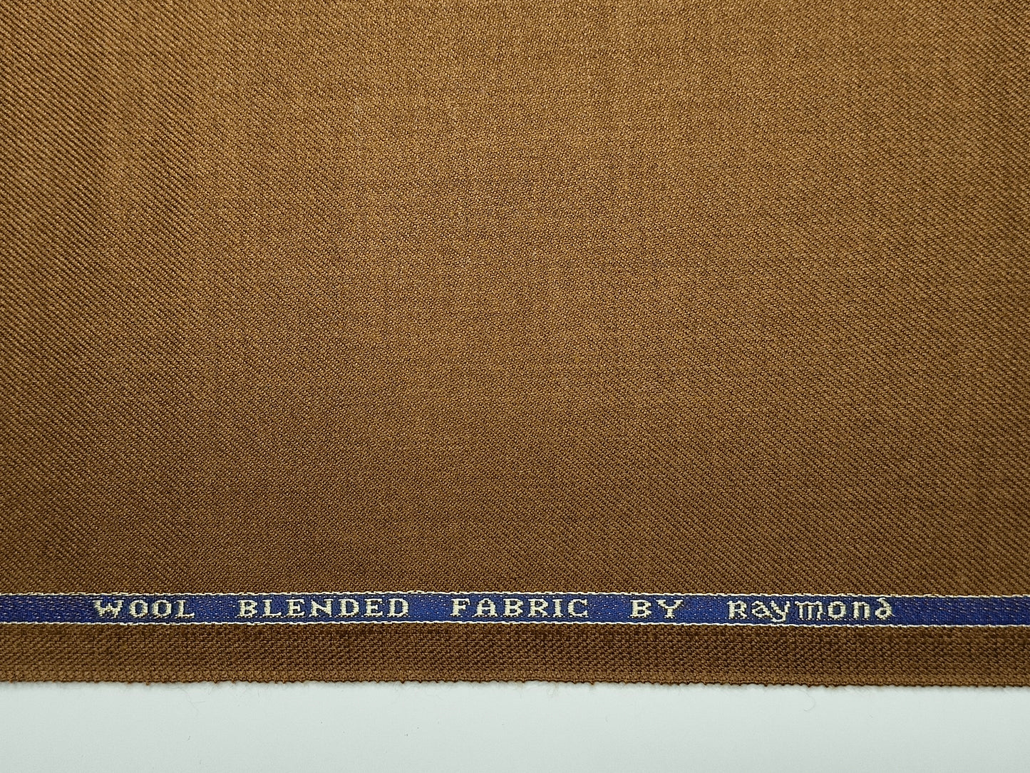 Raymond Wool Blended High GSM Suiting Fabric (Camel Brown, Twill Weave)