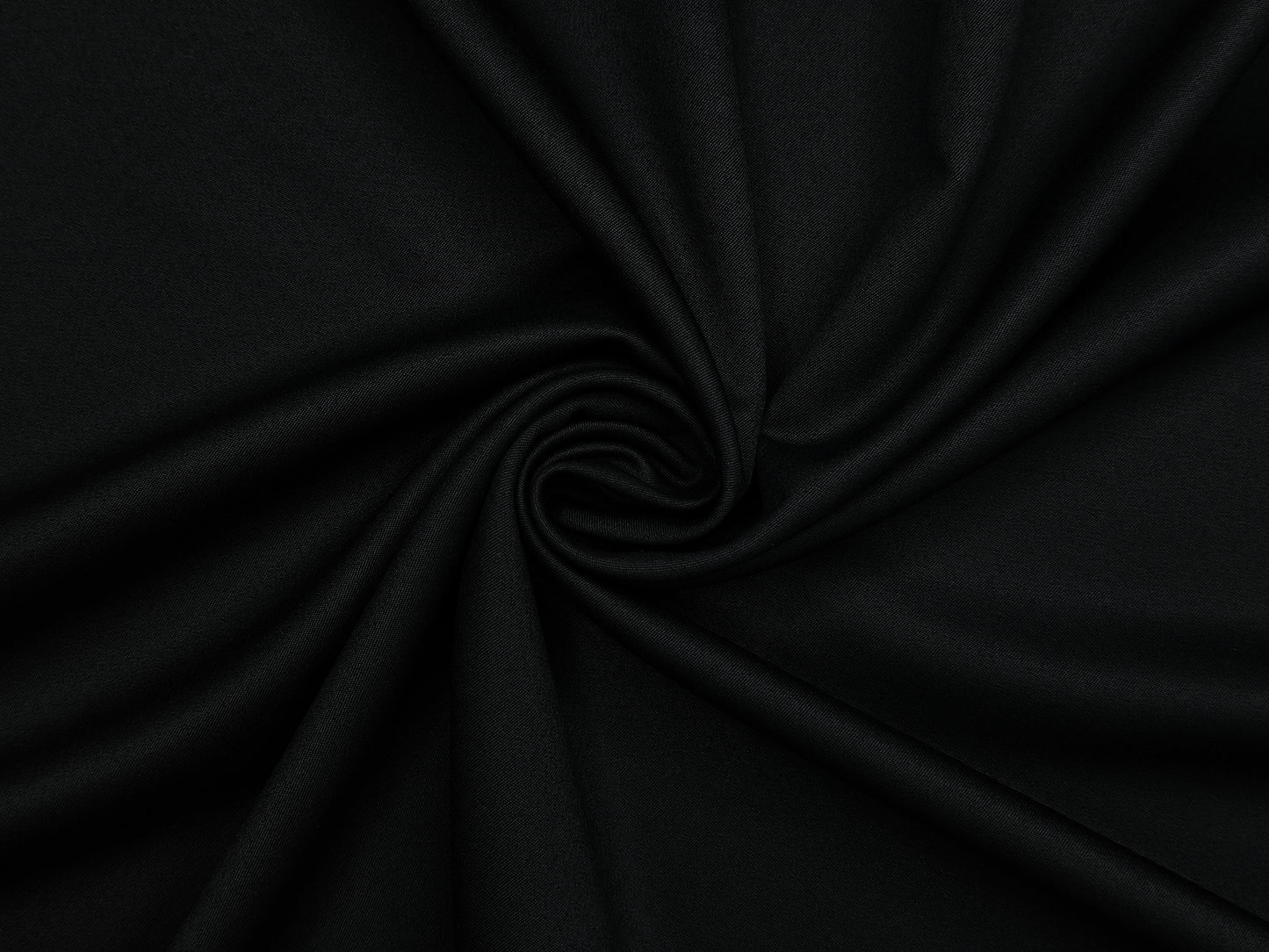 Canetti Italy 2PLY Premium TR Suiting Fabric (Jet Black, Plain)