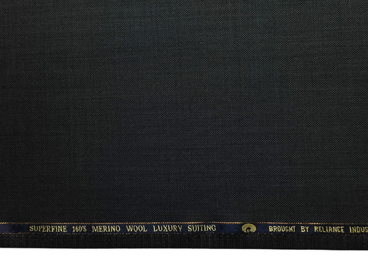 Georgia Gullini Italy Super 160s Wool Blended Premium Suiting Fabric (Dark Grey, Textured)