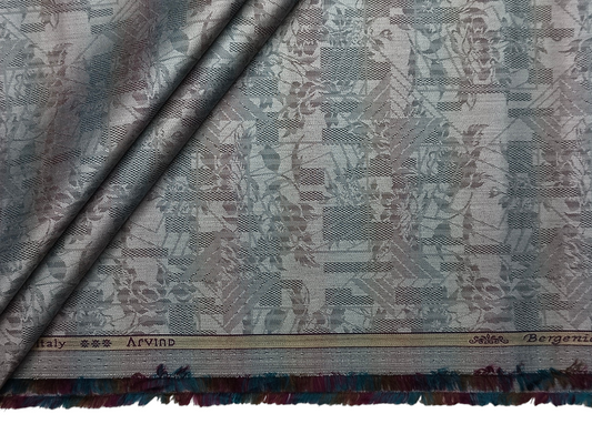 Arvind Bergenia 100% Superfine Premium Cotton Shirting Fabric (Multicolour, Jacquard)