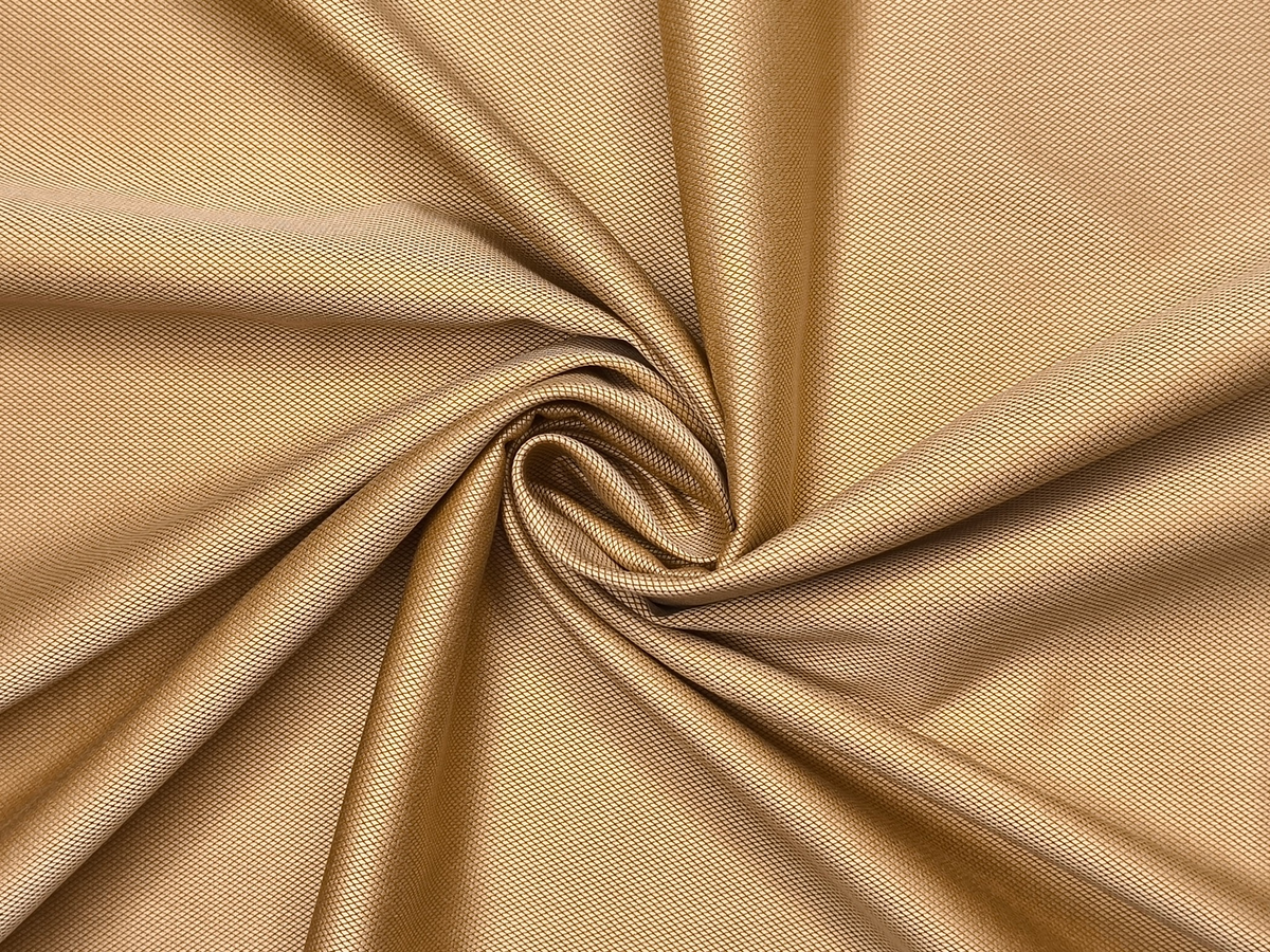 Arvind 2/100s Superfine Premium Cotton Shirting Fabric (Warm Beige, Dobby Design)