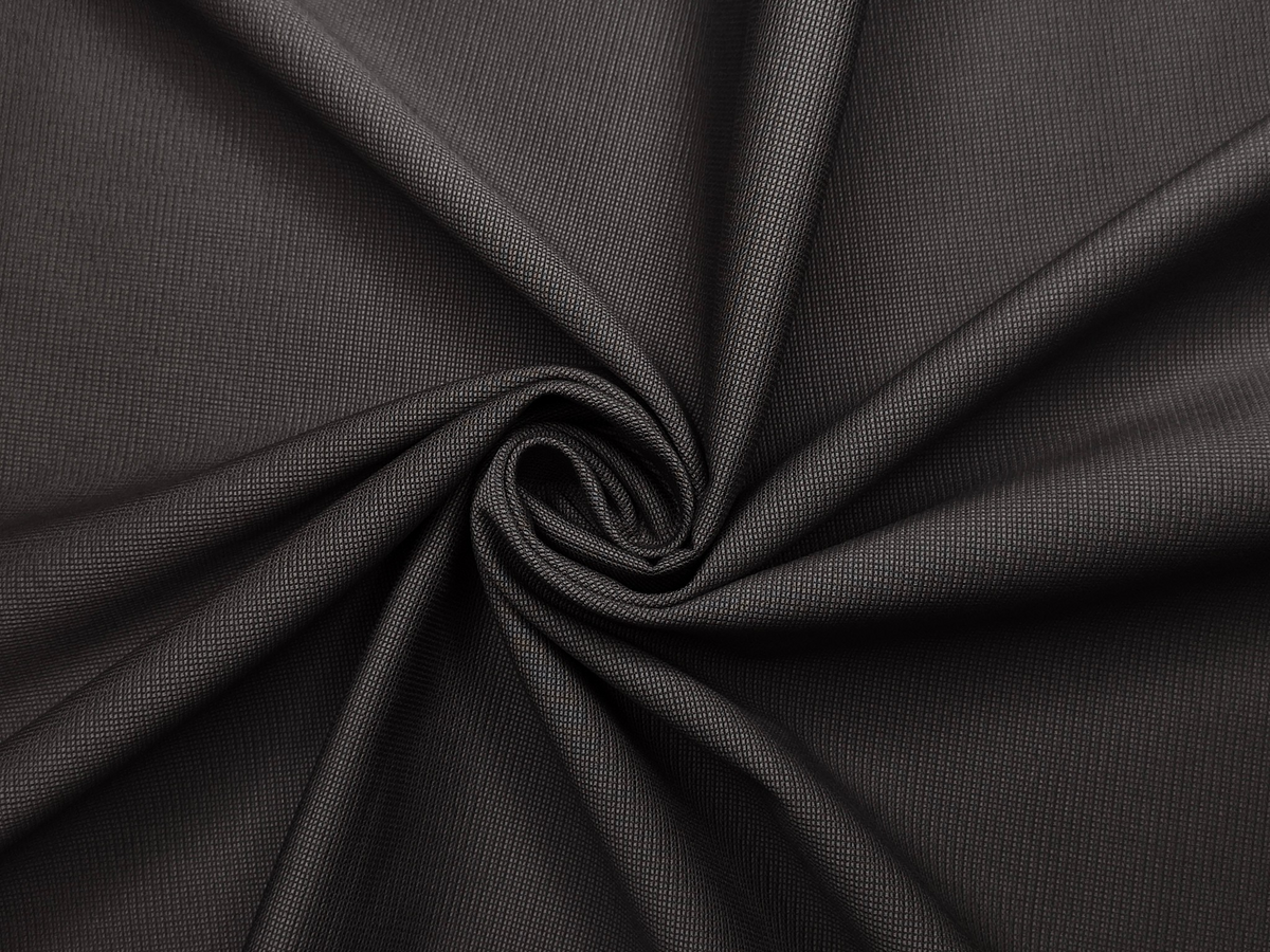 Arvind 100% Cotton Stretched Textured Suiting Fabric (Dark Grey, Textured)