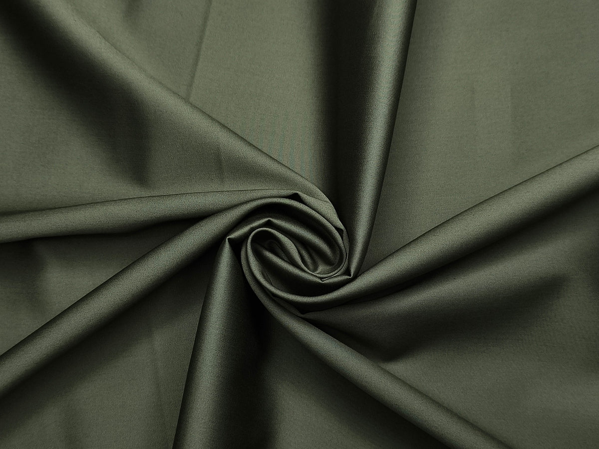Giza Classé 70s 100% Giza Cotton Premium Shirting Fabric (Dark Olive Green, Plain)
